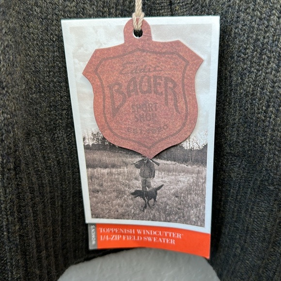 NWT Eddie Bauer Toppenish Windcutter 1/4 Zip Field Merino Wool Sweater Size L - Picture 12 of 15